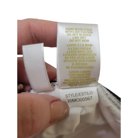 Anne Cole Twist Front Shirred Bandeau Removable Strap One Piece Sz 6 D14 - Picture 7 of 12